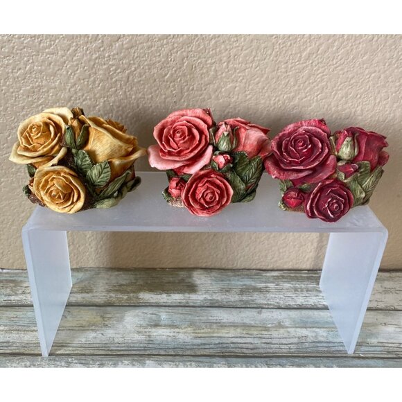 Harmony Kingdom Other - Harmony Kingdom Lord Byron's Harmony Garden Double Rose Trinket Boxes Set of 3